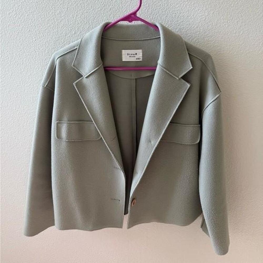 Seafoam green jacket wool jacket
